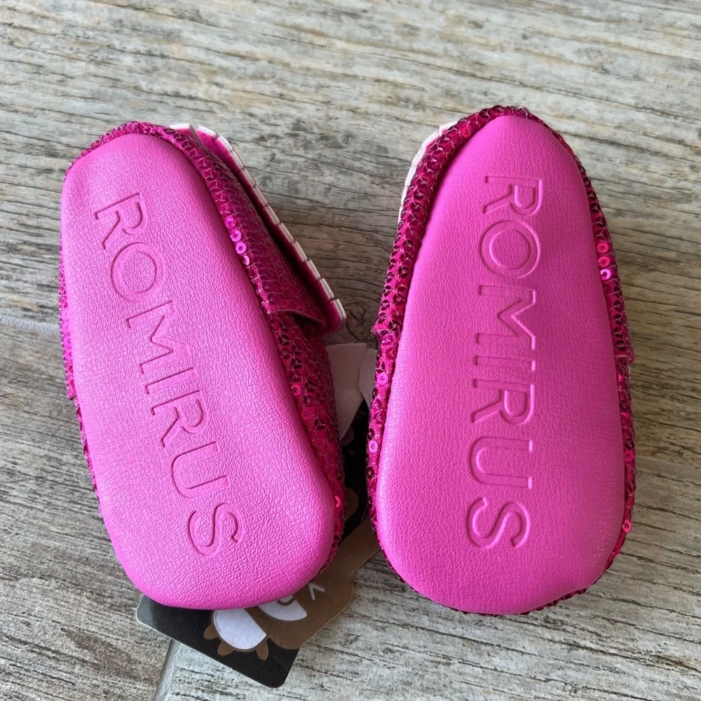 Hot pink sequin moccasin